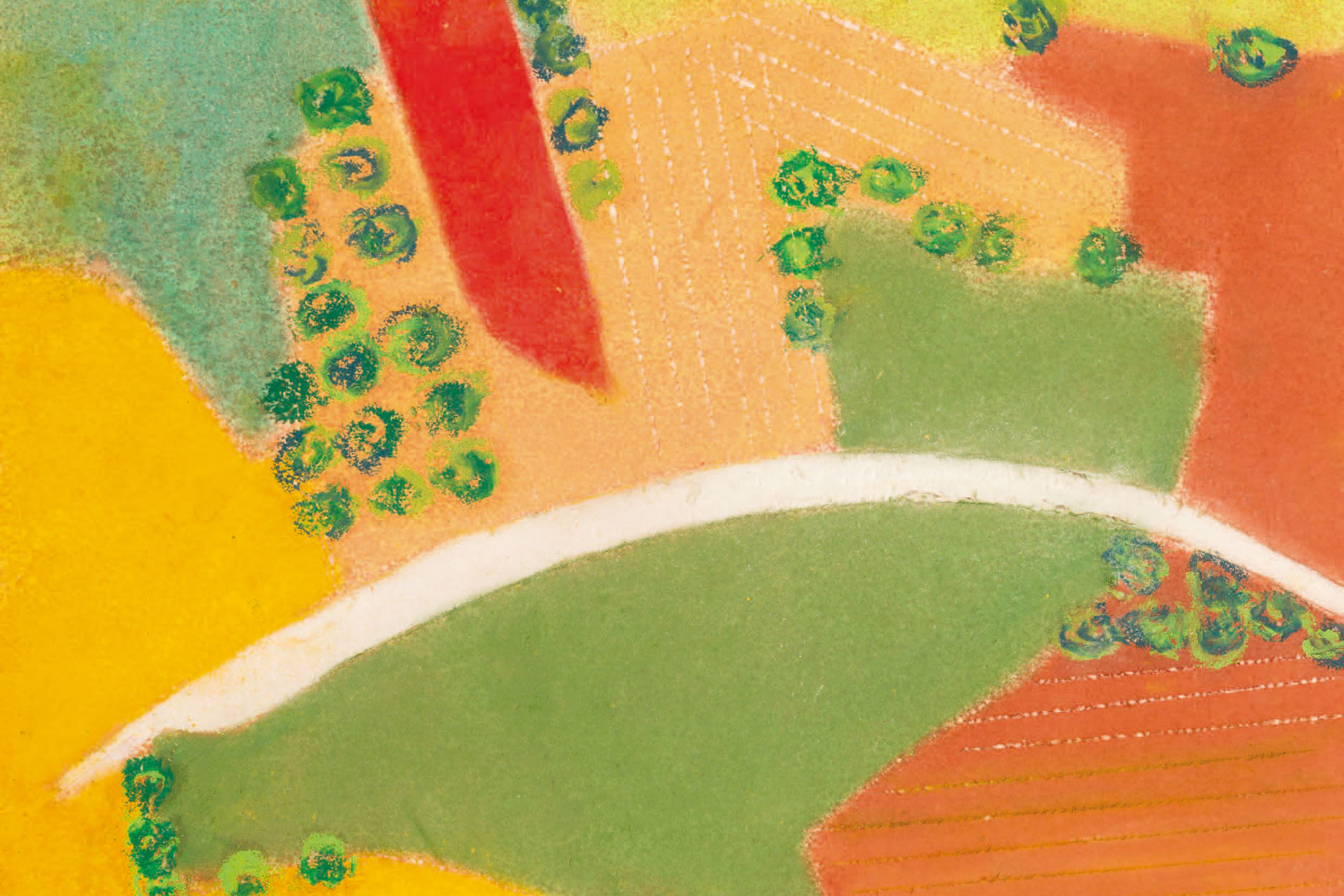 Erwin Wortelkamp, ohne Titel, 2023, Papier, Leinöl, Pigmente, geritzt, herausgelöst, Kreide, 25 x 32,5 cm, Foto: © Erwin Wortelkamp, VG Bild-Kunst 2025